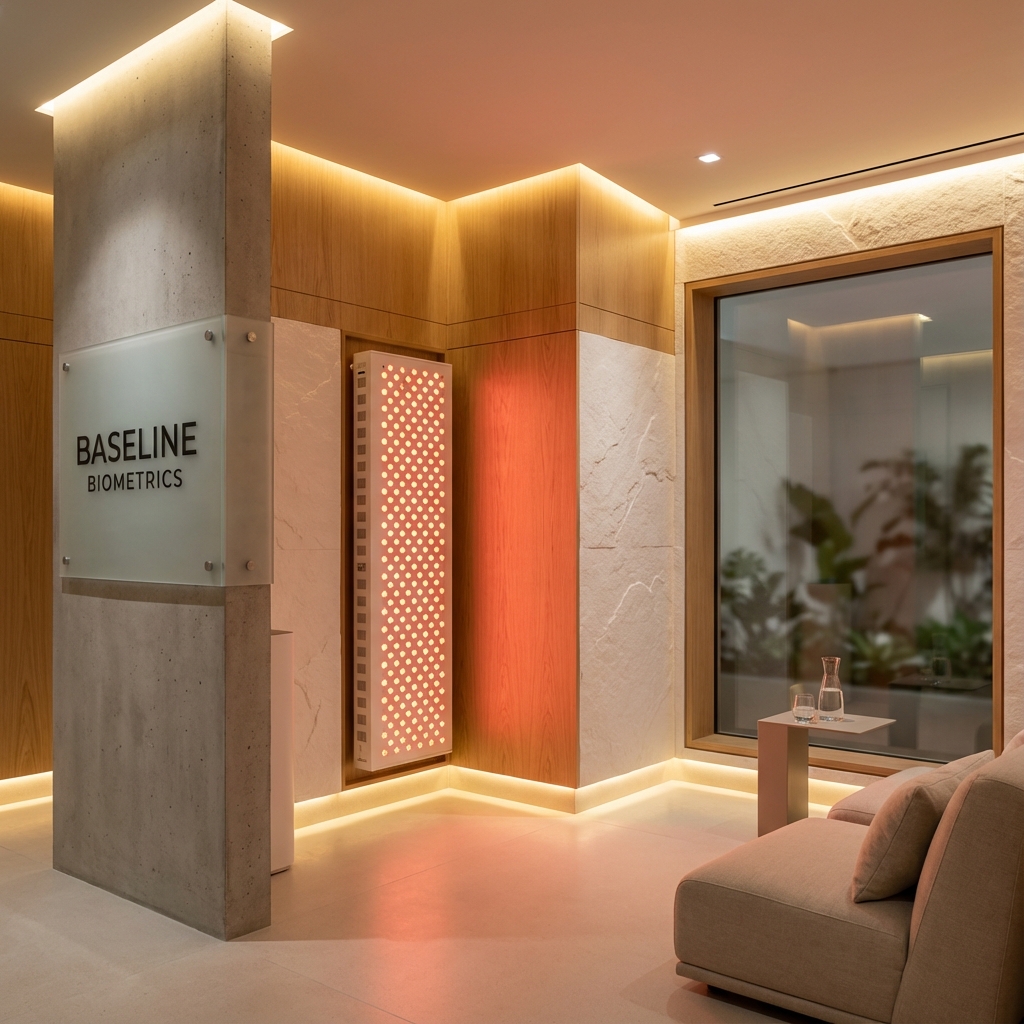 Red light therapy room